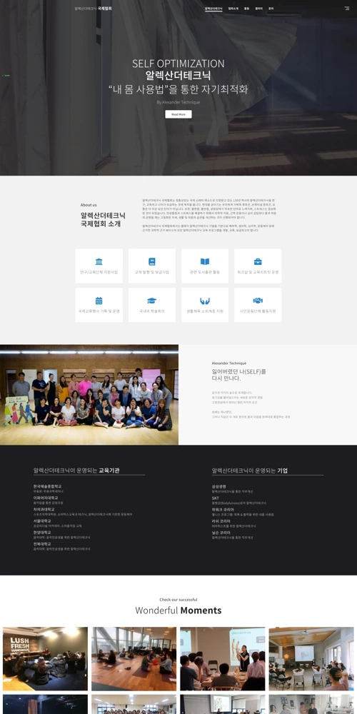알렉산더테크닉 국제협회 홈페이지